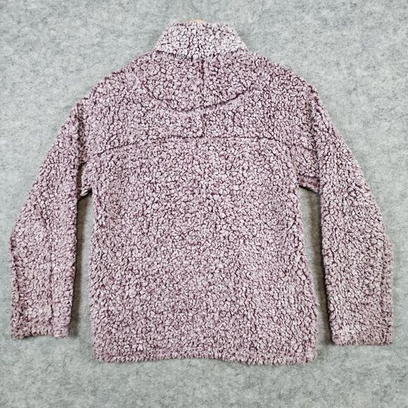 Dylan Women's Mottled Pink Size S Quarter‎ Zip Sherpa/Fleece Faux Fur Pullover - Picture 15 of 16